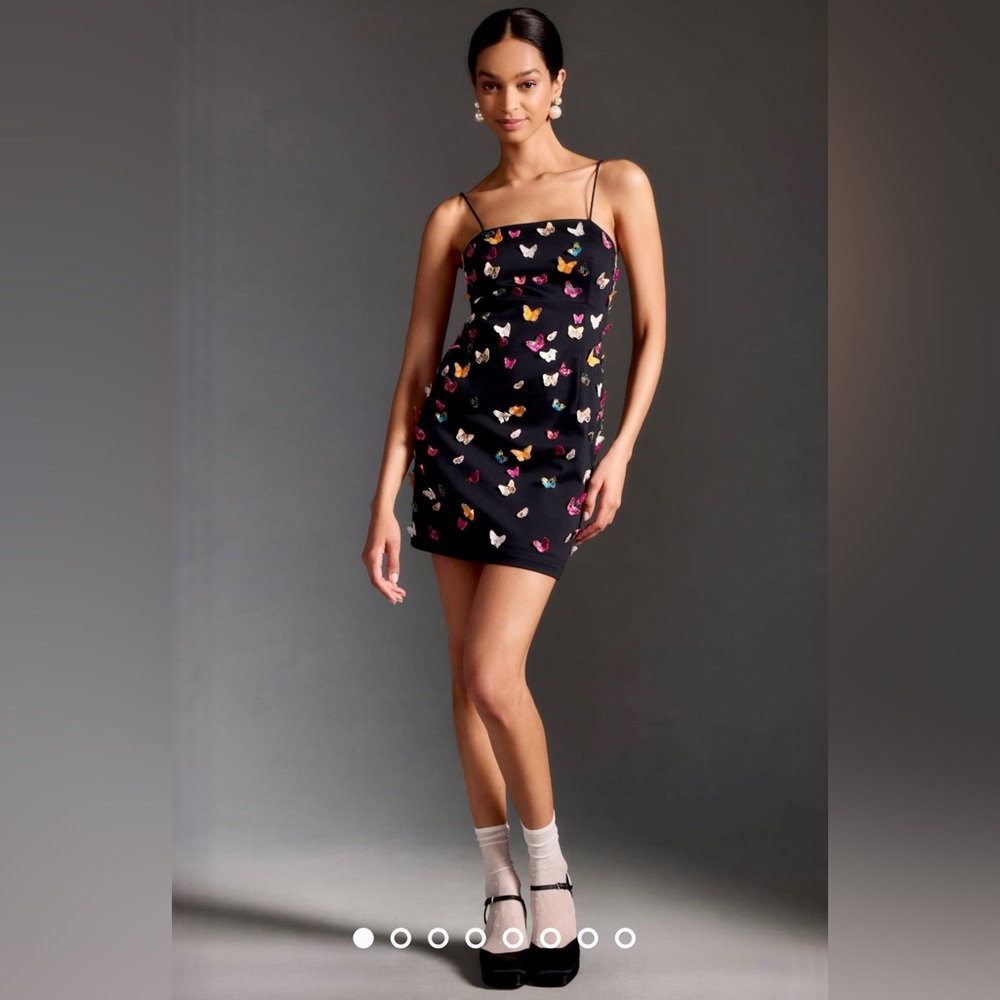 NWT Size 6 - Anthropologie Maeve the Brynne 3-D Spaghetti-Strap Dress